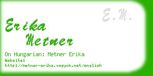 erika metner business card